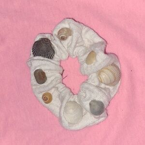 Shell hair scrunchie